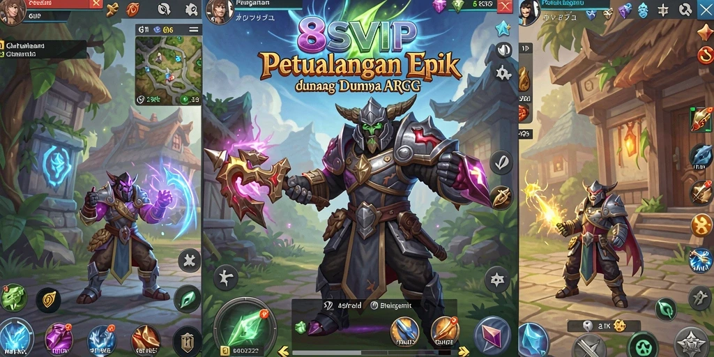 Tampilan utama gameplay 8SVIP dengan pertarungan mendebarkan.