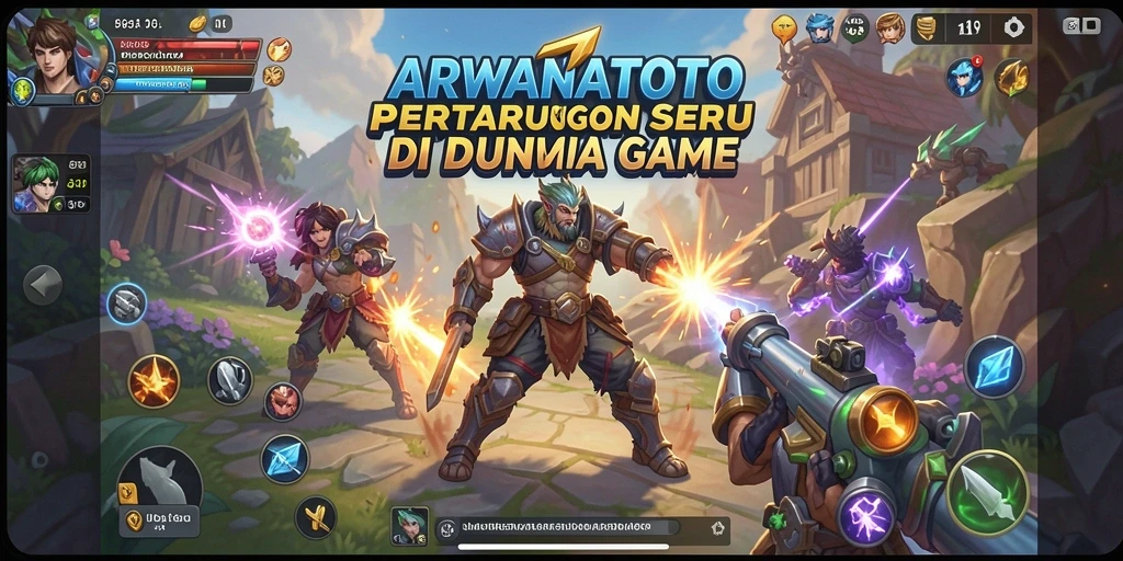 Tampilan gameplay ARWANATOTO yang mendebarkan dengan aksi pertarungan cepat.