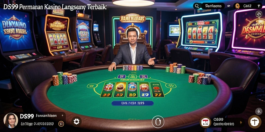 Tampilan gameplay DS99 yang menarik dengan dealer Live Casino.