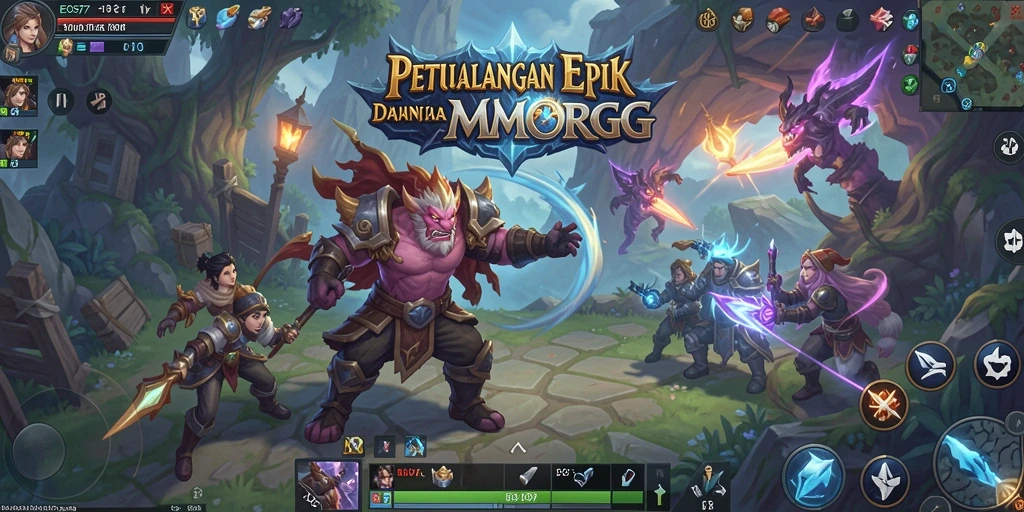 Tampilan gameplay menakjubkan di dunia MMORPG EOS77.