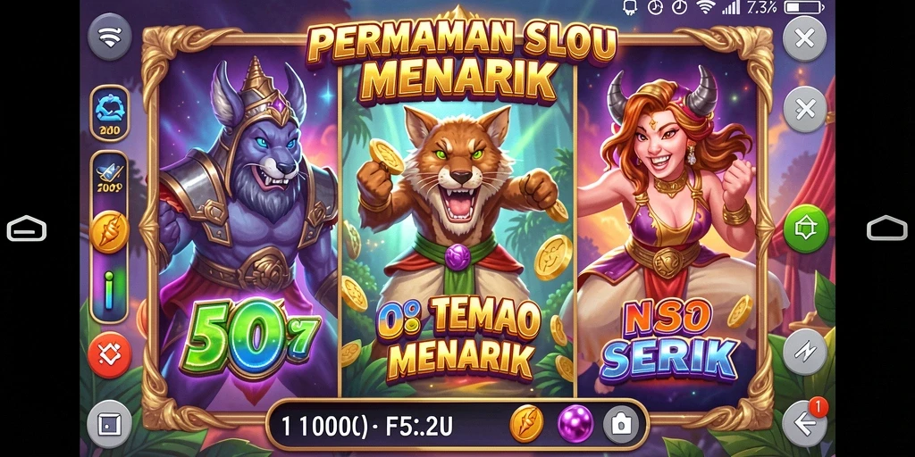 Tampilan gameplay F08 yang menarik dengan beragam tema slot.