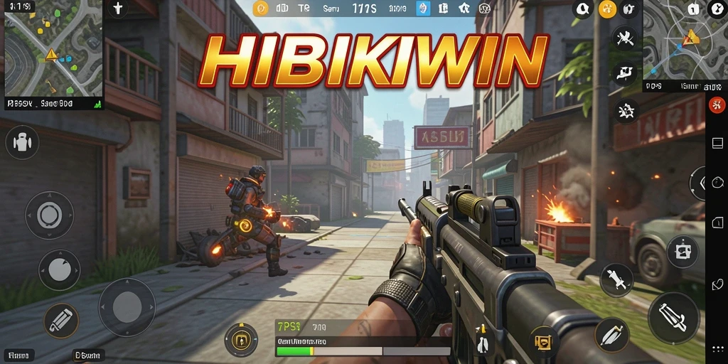 Tampilan gameplay menegangkan HIBIKIWIN dalam pertempuran TPS.