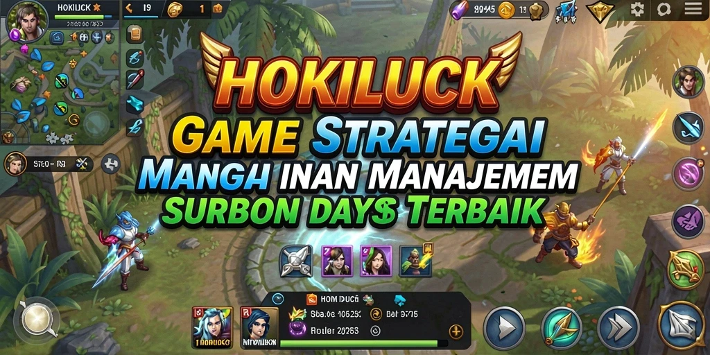 Tangkapan layar HOKILUCK menampilkan aksi strategis dalam pertempuran antara kerajaan.