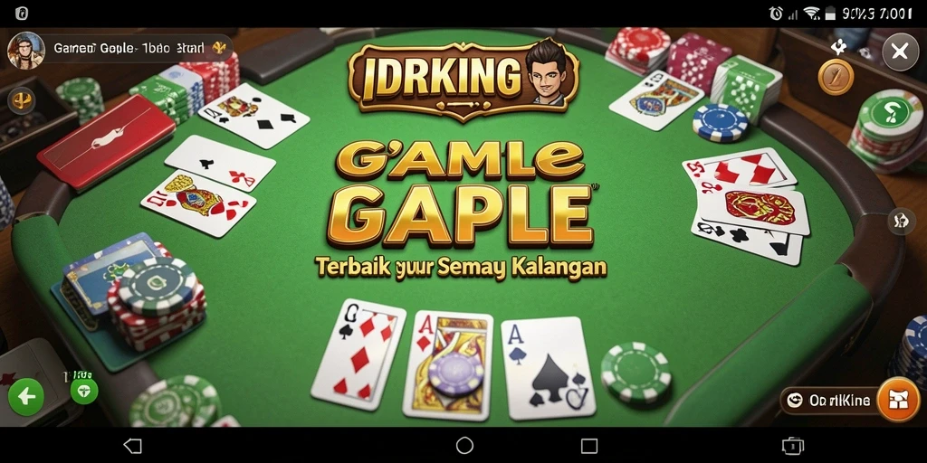 Screenshot gameplay seru dari IDRKING yang menunjukkan suasana permainan Gaple.