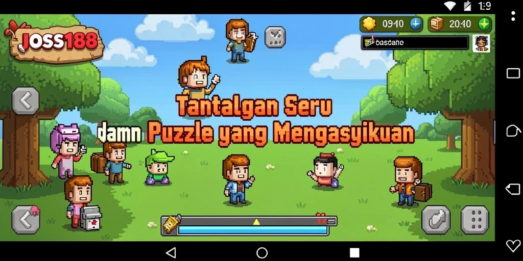 Tampilan gameplay seru JOSS188 dengan berbagai teka-teki menarik.