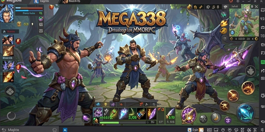 Tampilan gameplay MEGA338 dengan aksi seru dan grafis menawan.