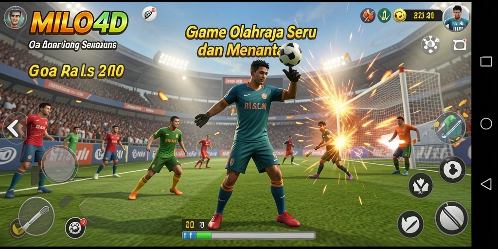 Screenshot utama MILO4D menampilkan momen pertandingan olahraga yang intens.