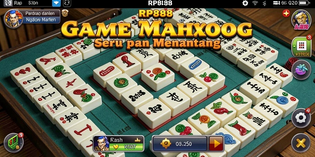 Tampilan gameplay RP888 yang mendebarkan dalam permainan Mahjong.