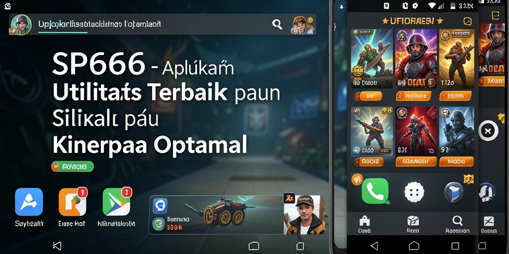 Screenshot utama SP666 menampilkan fitur optimasi utilitas.