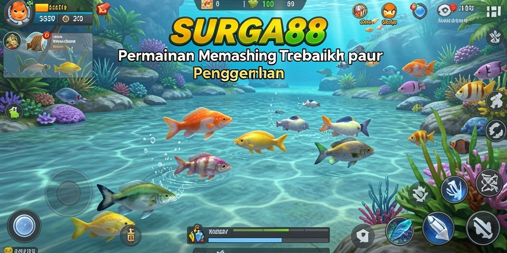 Tampilan gameplay SURGA88 yang menampilkan pengalaman memancing yang seru.
