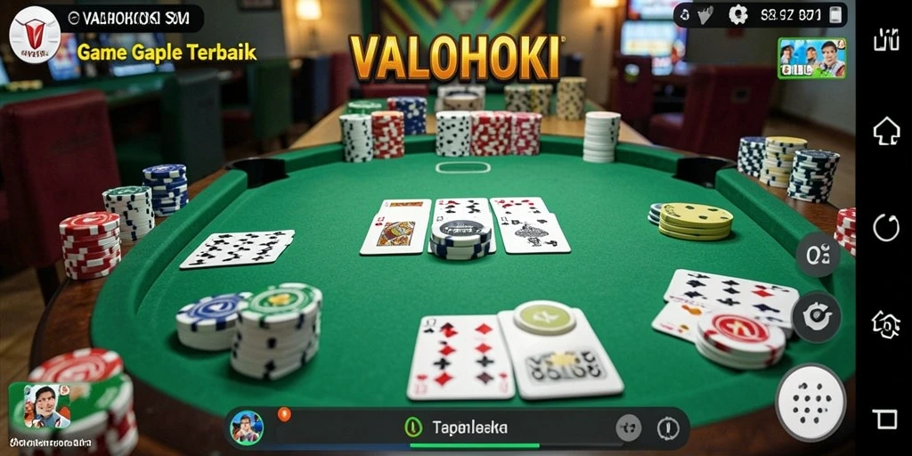 Tampilan seru gameplay Gaple di VALOHOKI yang mengasyikkan.