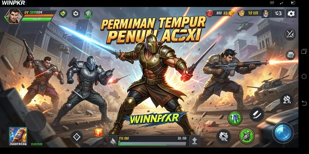 Tampilan gameplay mendebarkan dari WINPKR dengan aksi TPS.